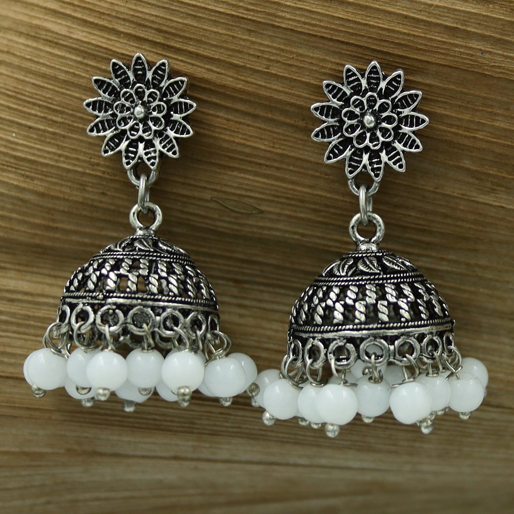 Jhumki Oxidized Earring 11294-28