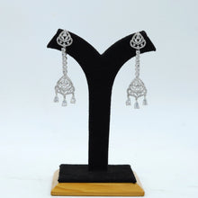 Light Weight Long Zircon/AD Earring 9179-3684