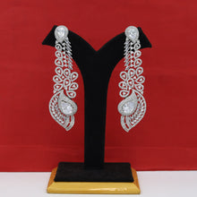 Silver Plated Zircon/AD Long Earring 13630-0701