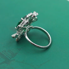 Zircon/AD Silver Polish Ring 6743-69
