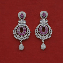 Ruby Zircon/AD Earring  13825-0914