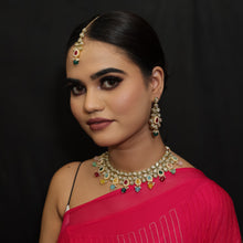 Round Neck Polki Necklace Set 4863-21