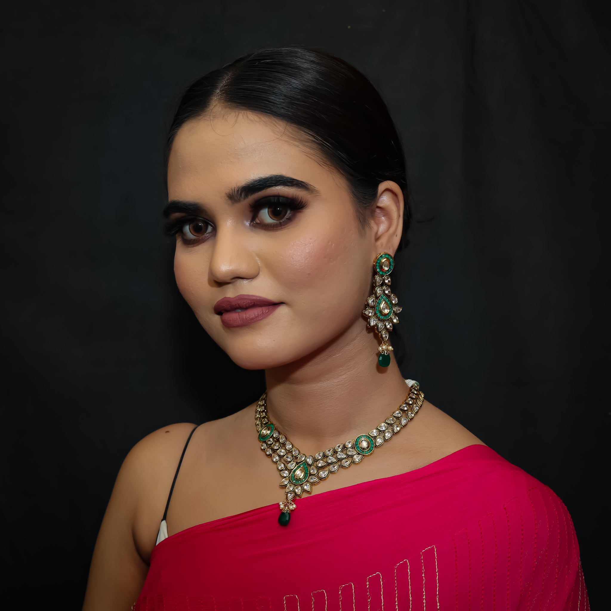 Polki Necklace Set 1016-21