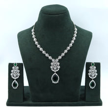 Round Neck Zircon/AD Necklace Set 16951-31