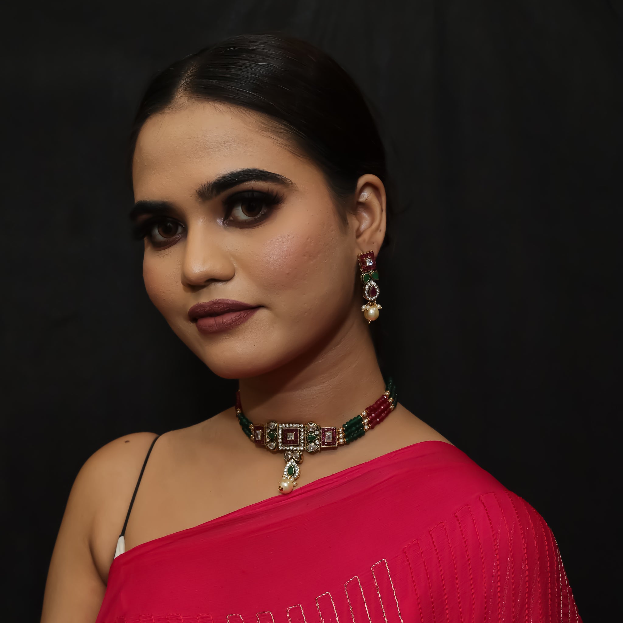 Choker Polki Necklace Set 5763-21