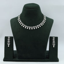 Round Neck Zircon/AD Necklace Set 16953-31