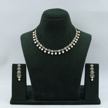 Round Neck Zircon/AD Necklace Set 16953-31