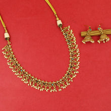 Antique Gold Plated Round Neck Necklace Set 9949-28