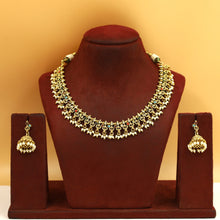 Antique Gold Plated Round Neck Necklace Set 9949-28