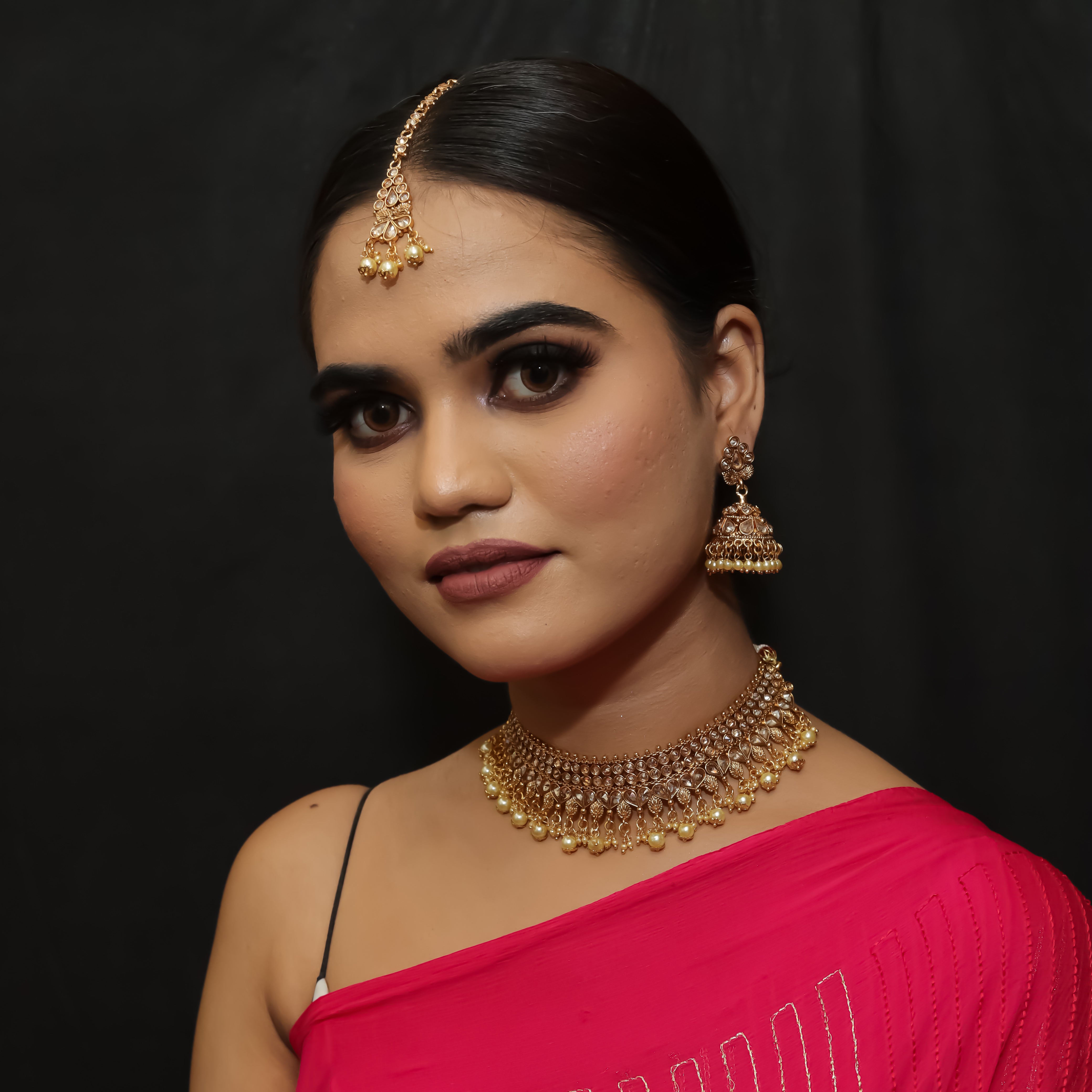 Buy Gold Look Choker Set 10942 6768 Online 6844673523765 Dazzles Jewellery
