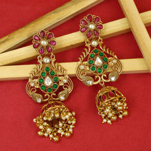 Long Jhumki Kundan Earring 18708-87
