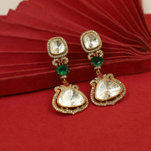 Layered Moissanite Round Neck Kundan Necklace Set 19767-87