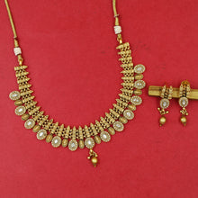Round Neck Gold Plated Necklace Set 7722-21