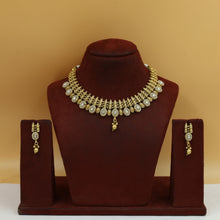 Round Neck Gold Plated Necklace Set 7722-21