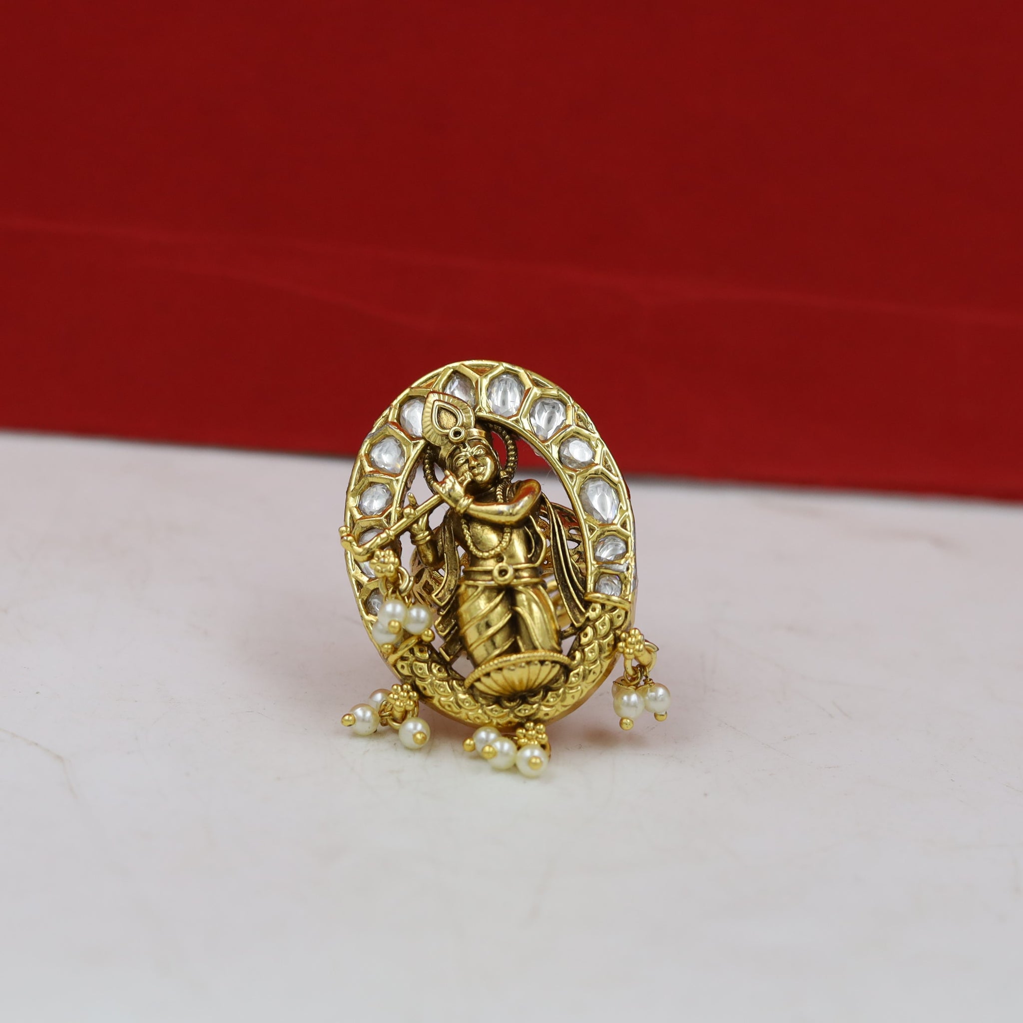 Antique Gold Finish Ring 12240-28