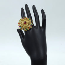 Antique Gold Finish Adjustable Ring 1613-28