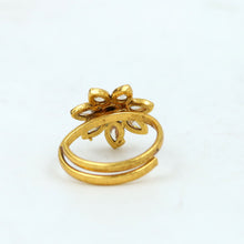 Polki Adjustable Black Ring   3189-7254