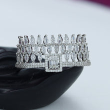 Double Finger AD/Zircon Cocktail Ring 18573-5755