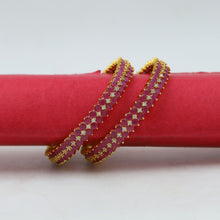 Designer Zircon/AD Bangles/Kada 11127-7076