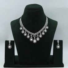 Round Neck Zircon/AD Necklace Set 17393-68