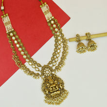 Long Neck Temple Necklace Set 19289-28