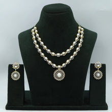 Round Neck Zircon/AD Necklace Set 17380-31