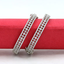 Pack of 2 Openable Zircon/AD Bangles 3395-08