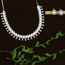 Round Neck Zircon/AD Necklace Set 17389-31