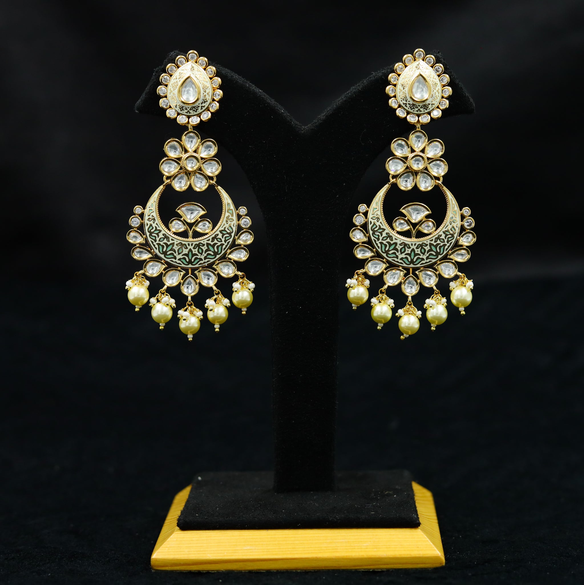 Chandbali Kundan Earring 12322-28