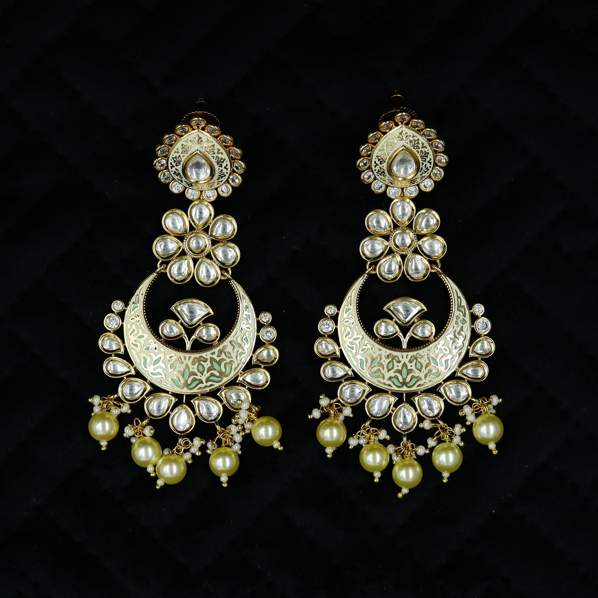 Chandbali Kundan Earring 12322-28