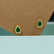 Green Color Tops/Studs Kundan Earring 11437