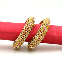 Antique Gold Finish Bangles/Kada 16015-31