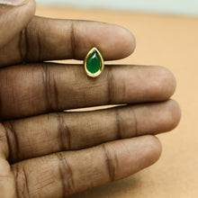Green Color Tops/Studs Kundan Earring 11437
