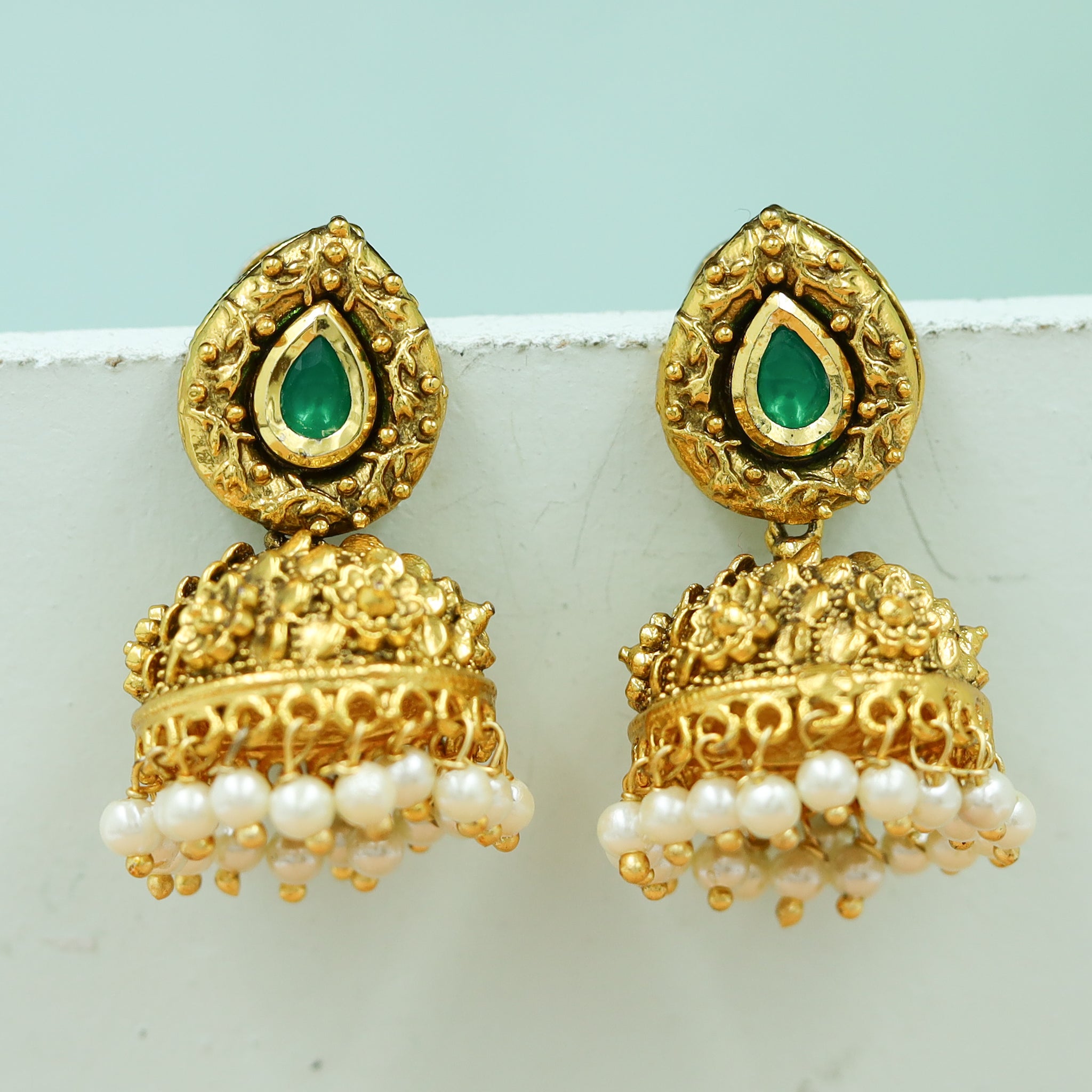 Jhumki Gold Look Earring 11462