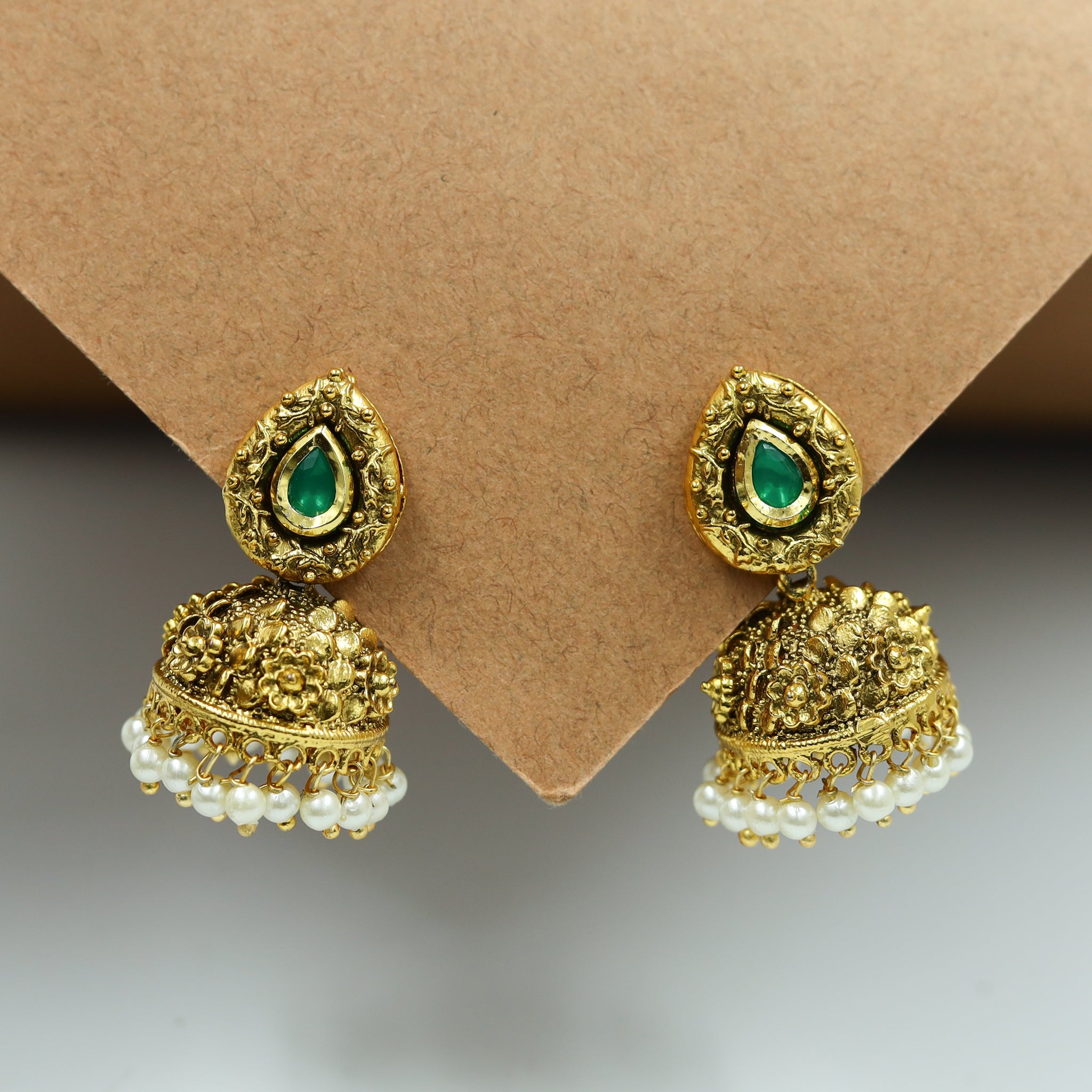 Jhumki Gold Look Earring 11462