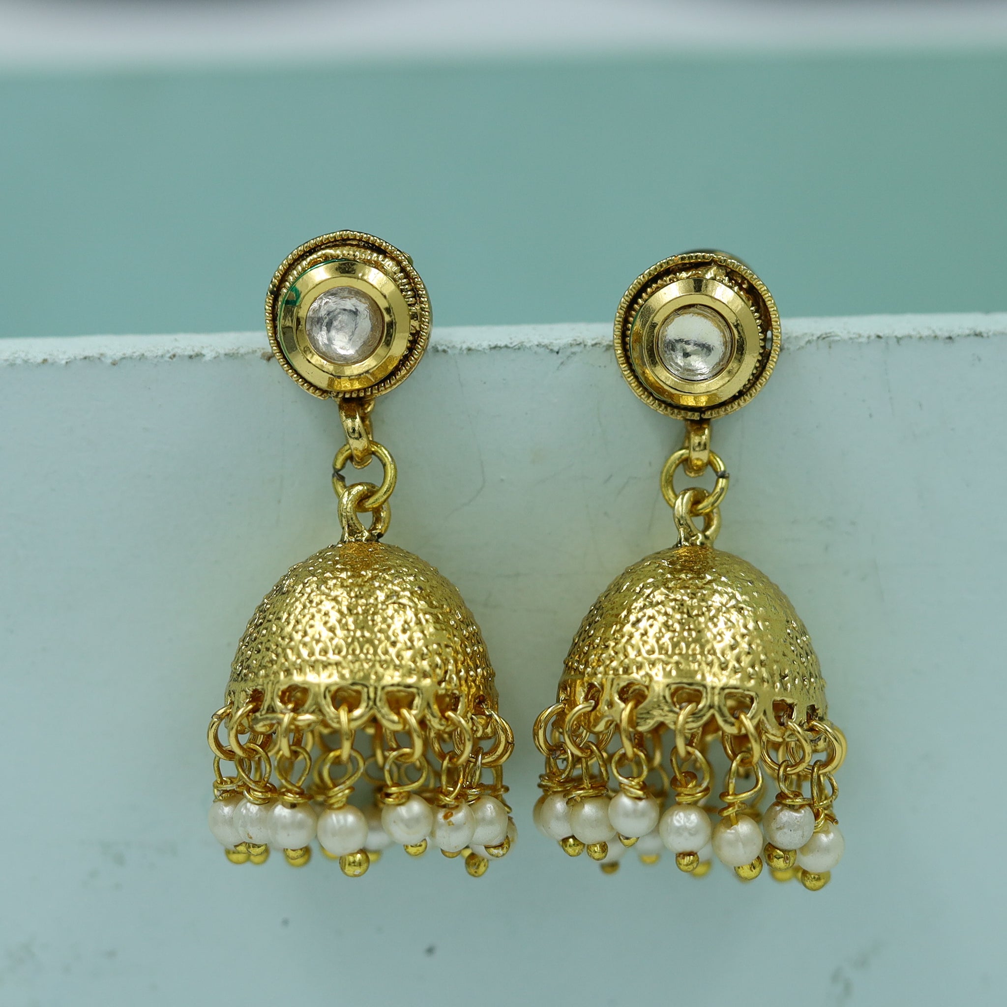 Jhumki Gold Look Earring 11459