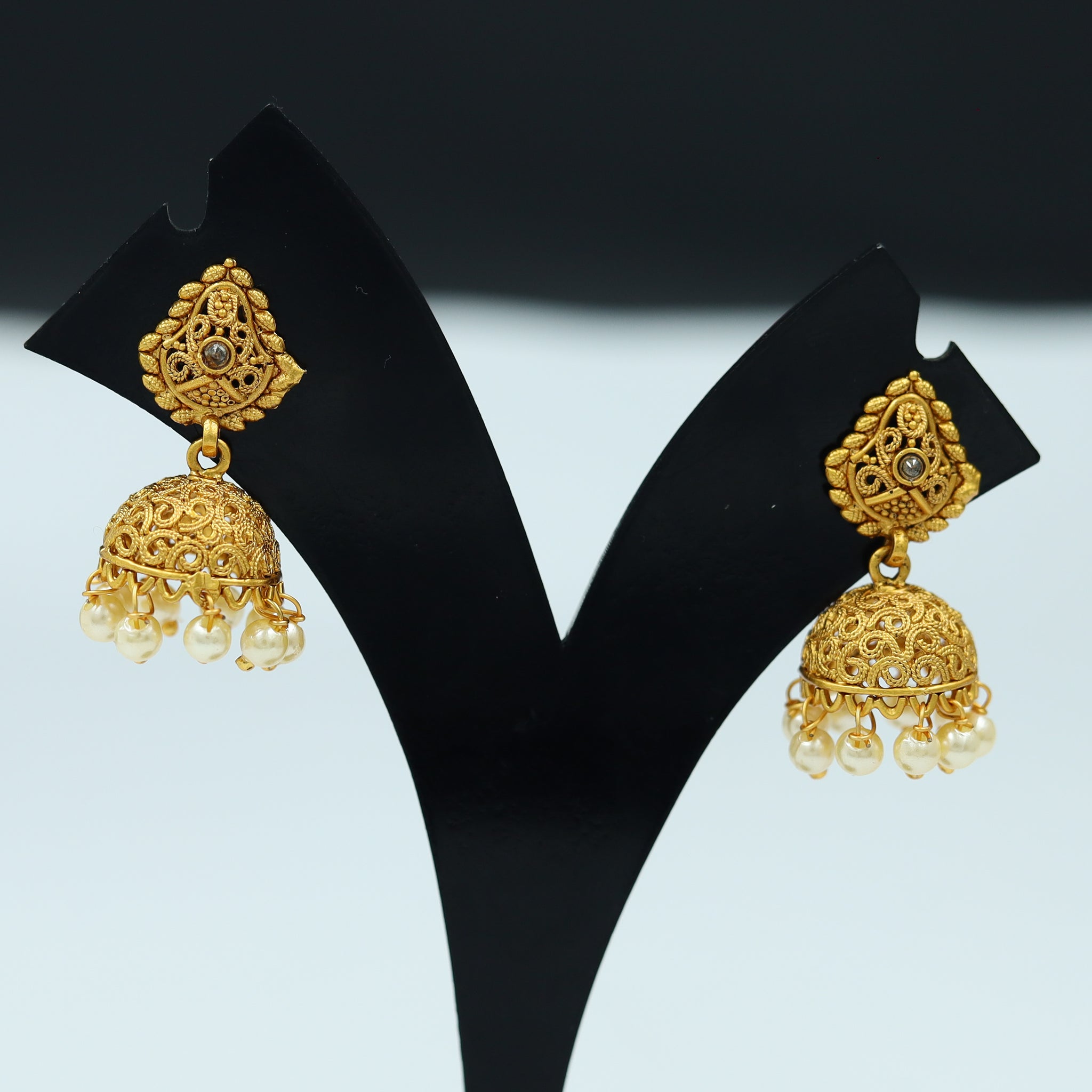 Jhumki Gold Look Earring 11461