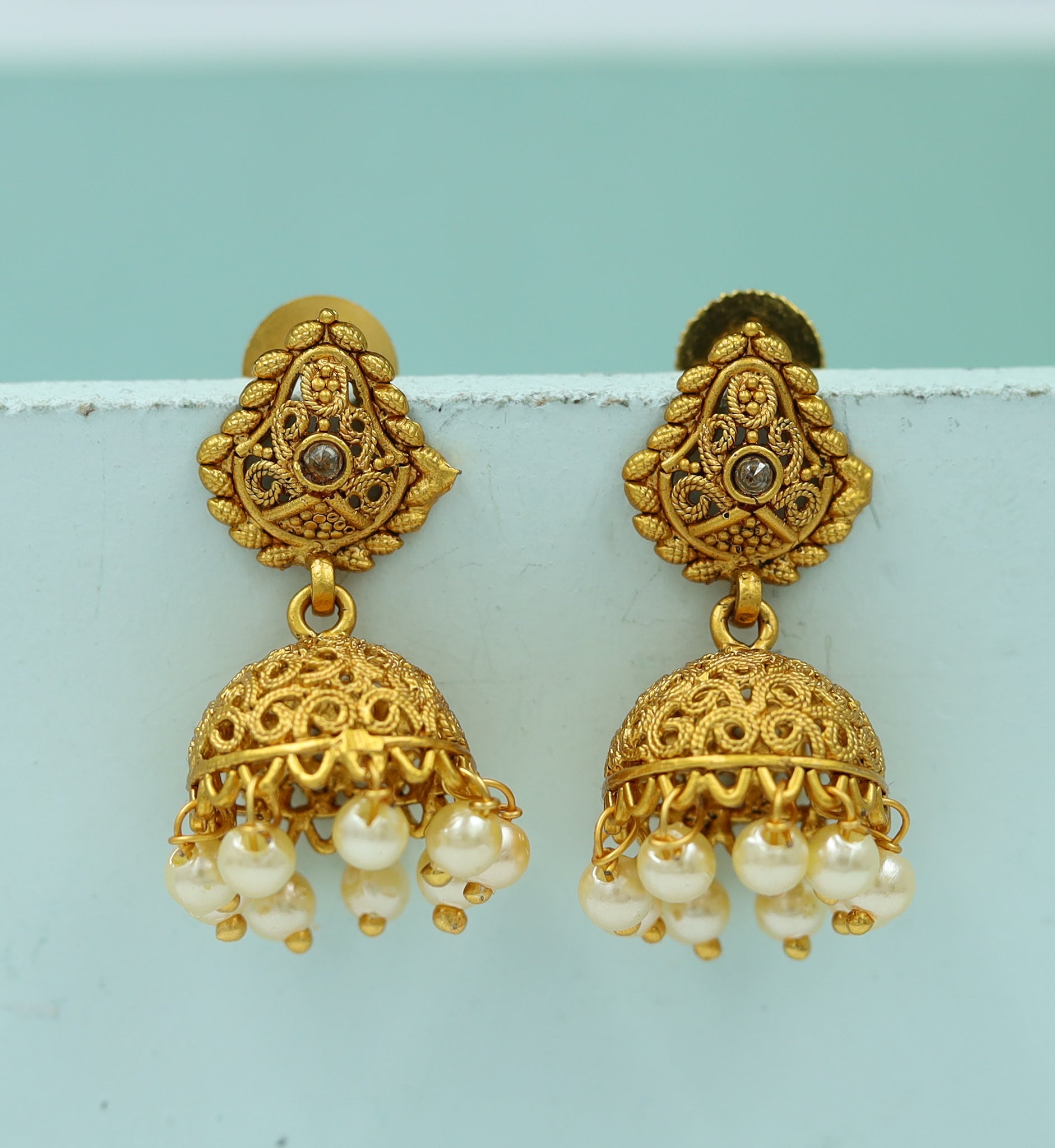 Jhumki Gold Look Earring 11461