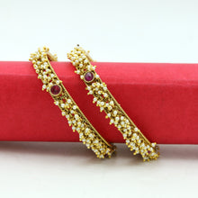 Antique Gold Finish Bangles/Kada 12062-28