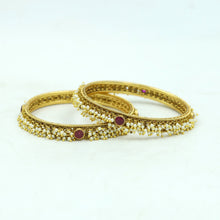 Antique Gold Finish Bangles/Kada 12062-28