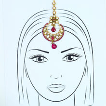 Kundan Ruby Maang Tikka 10091-5424