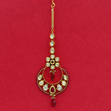 Kundan Ruby Maang Tikka 10091-5424