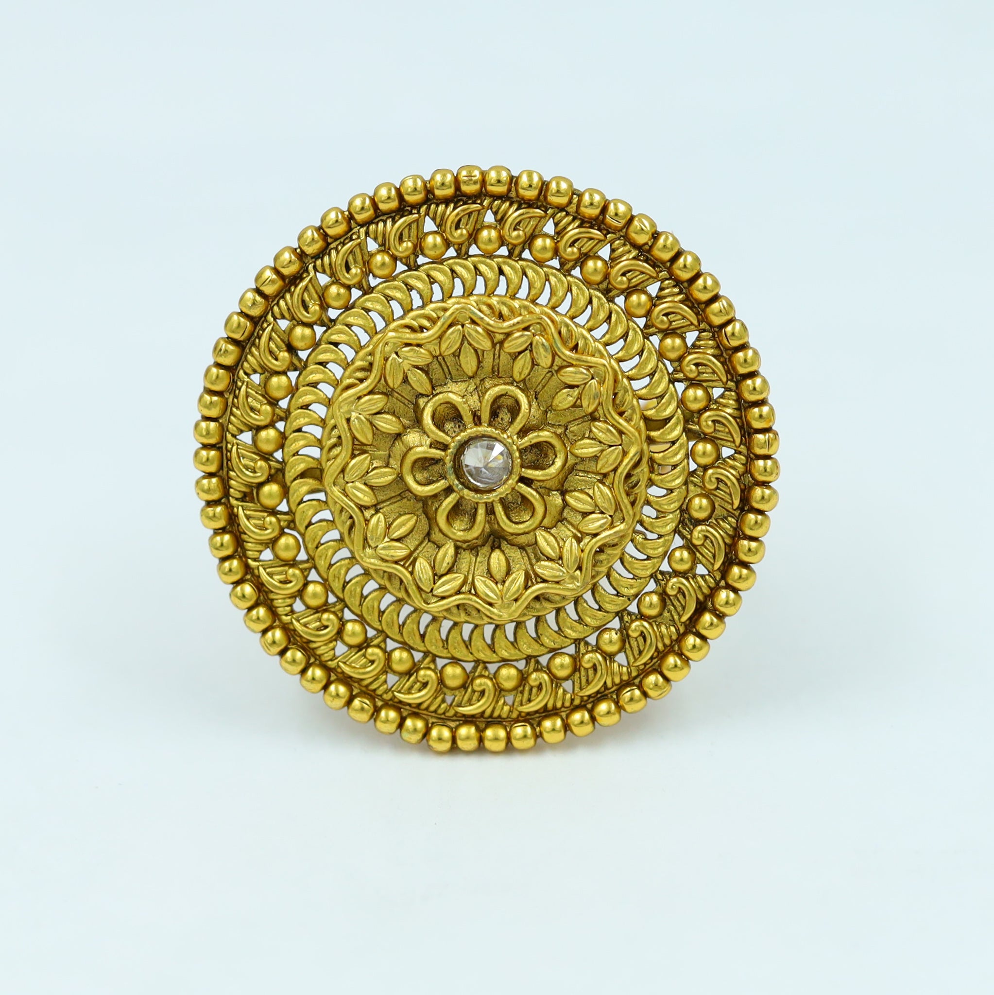 Antique Gold Finish Ring 12217-28