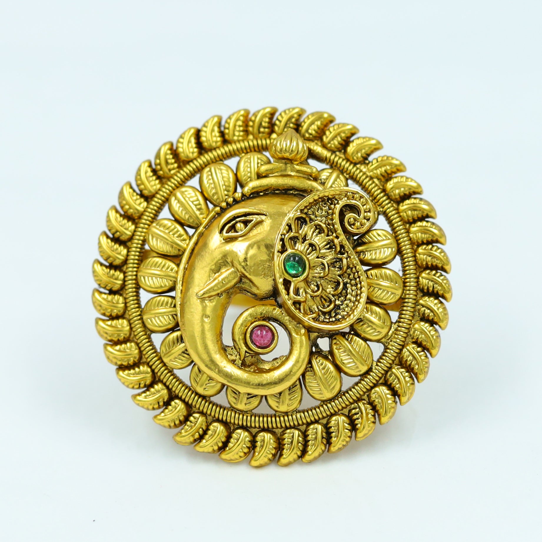 Antique Gold Finish Ring 12215-28