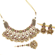 Round Neck Heritage Bridal Antique Necklace Set 19912-68