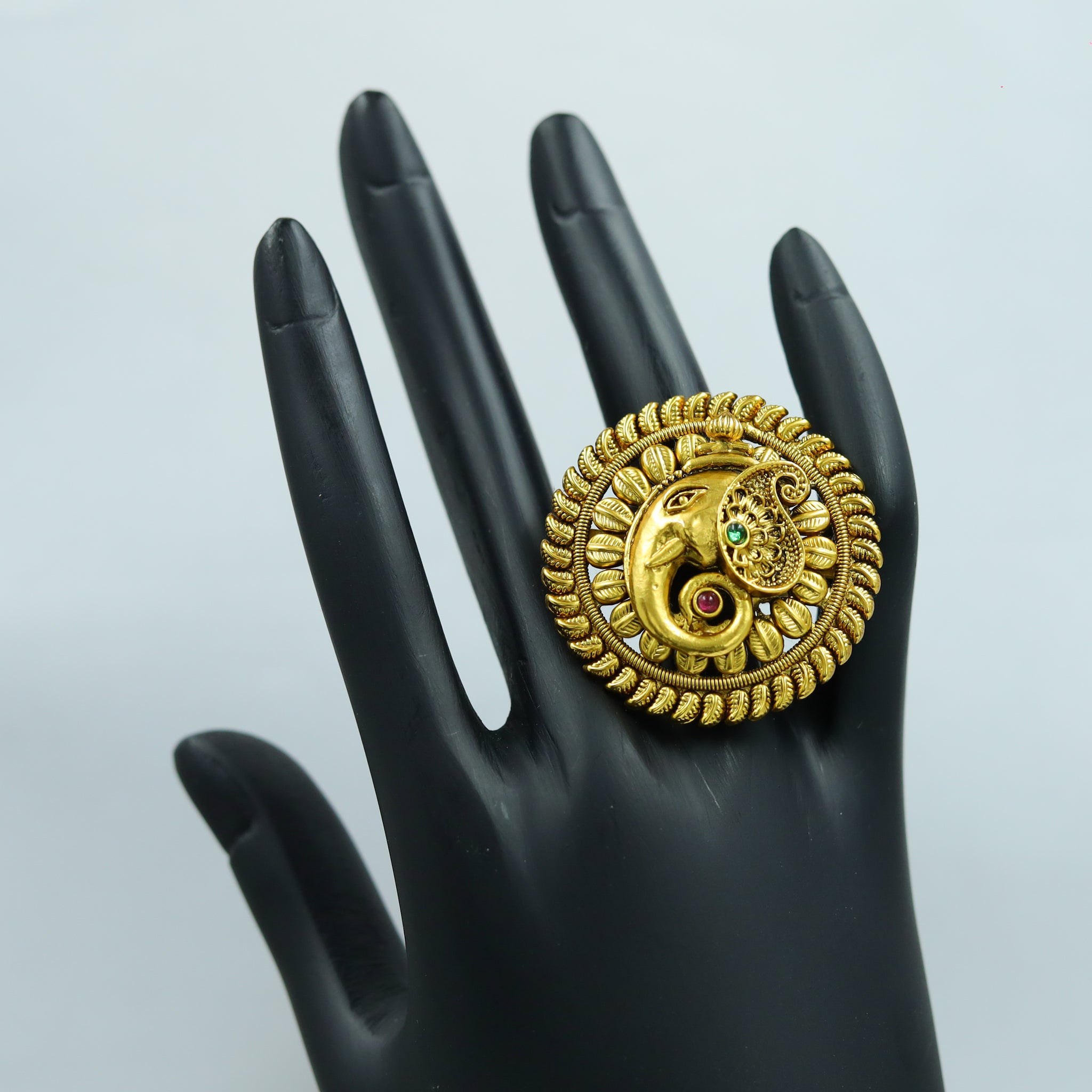 Antique Gold Finish Ring 12215-28