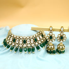 Green Kundan Choker Set 13964-1055