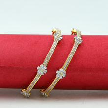 Zircon/AD Gold Plated Bangles 3385-08