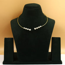 Round Neck Hasli Zircon/AD Necklace Set 19830-88