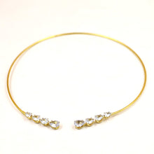 Round Neck Hasli Zircon/AD Necklace Set 19830-88